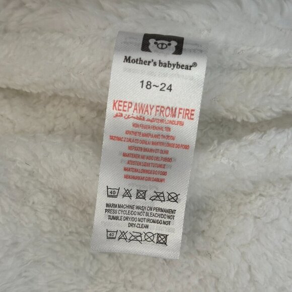 Mother's Babybear Infant Winter Snowsuit Parka Navy Fluffy Jacket Size 18-24 - Picture 10 of 11